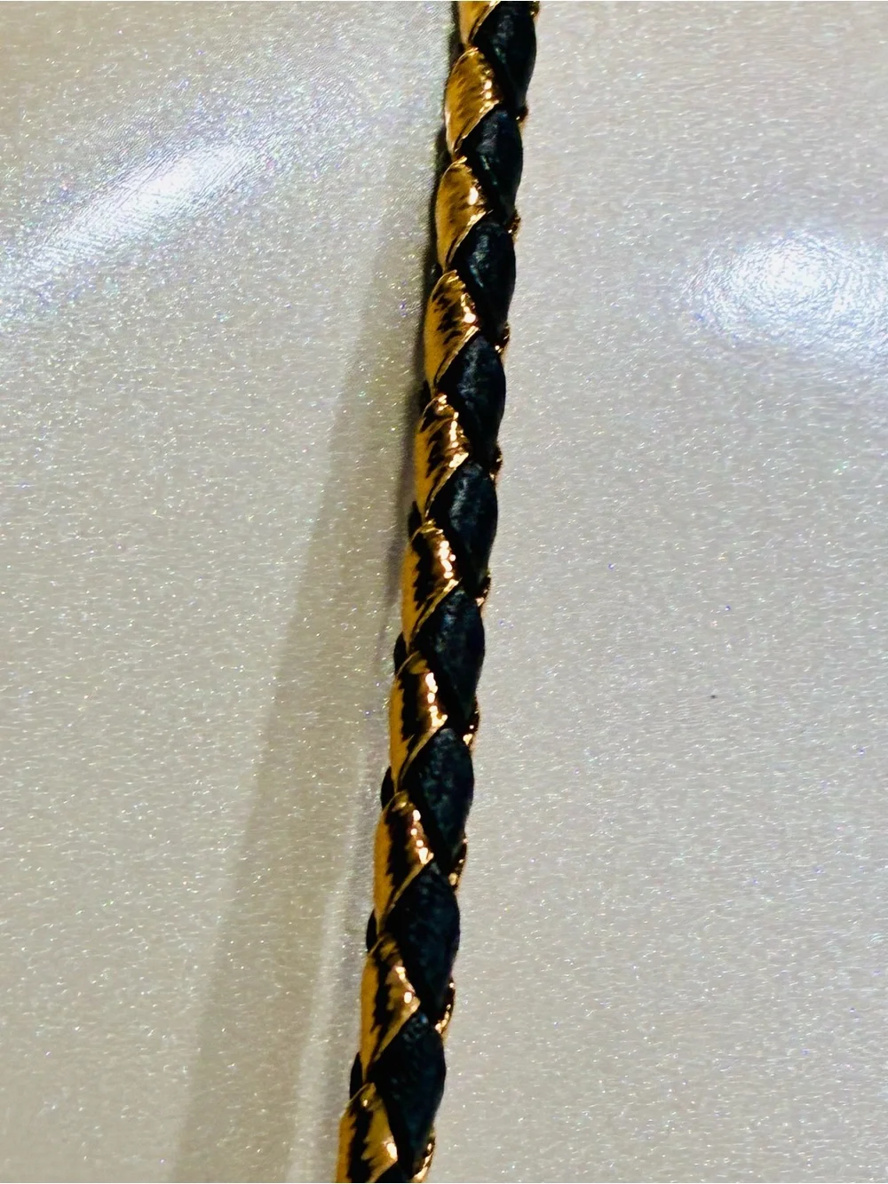 VTG Bellflower, Ca ELKS LODGE 2003 Braided LEA Bolo Necklace with Red Medallion